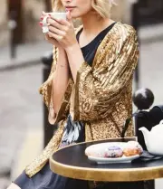SPELL & The Gypsy Stardust sequin jacket gold women's small/medium