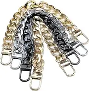 Semetall 4pcs Purse Strap Extender,Metal Bag Chain Purse Handle Replacement for Handbag Shoulder Bag