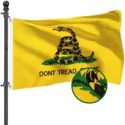 AZCOVER Dont Tread On Me Flag, 3x5 FT Gadsden Flags USA, Embroidered Snake Vi...
