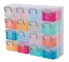 4 Tier Plastic Compartment Storage Box Container Jewellery Bead Craft Organiser.