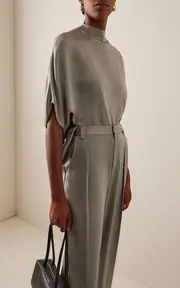 [LAPOINTE] Satin Cape T-Shirt