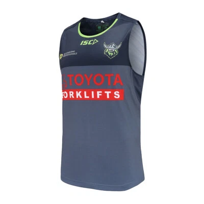 NRL Canberra Raiders Team Training Singlet - Men's - Sizes M - 5XL