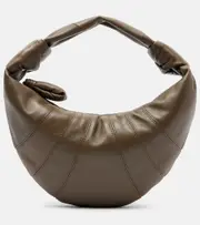 [Lemaire] Lemaire Fortune Croissant Mini leather shoulder bag One Size green