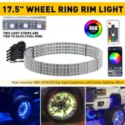 4x 15.5" RGB LED Wheel Ring For Lights Truck Car Rim Light W/ APP Bluetooth (for: Porsche)