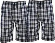 [Hanes] Men’s & Big Tall Men’s Woven Stretch Pajama Shorts – 2 Pack, Black & Black,5X-Large