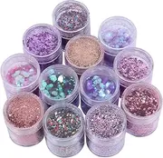 SAFIGLE Nail Art Sequins for DIY Manicure Accessories Ultra Thin Glitter for Creative Nail Designs for Women and Nail Art Crafts
