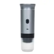 Metallic Silver Portable Espresso Coffee Machine - Universal 3-in-1 Capsule, Cof
