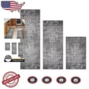 Washable Kitchen Mats – Stylish Geometric 3-Piece Set for Home & Laundry Rooms