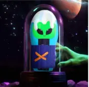 Absolutely Ridiculous Outer Space Alien Sliding Mitt Baseball Standard Size