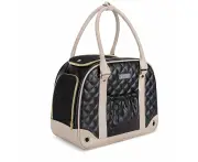 Luxury Design Leather Pet Handbag - Black