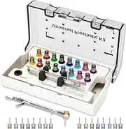 Dental Implant Torque Wrench Set Universal Prosthetic Kit Dental Implant Kit with Torque Adjustable Ratchet Screwdrivers 16pcs, Fully Autoclavable,10-70Ncm, Secure/Disassemble Implant Restorations