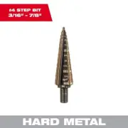 Milwaukee 3/16 in. - 7/8 in. #4 Cobalt Step Drill Bit (12-Steps) 48-89-9284