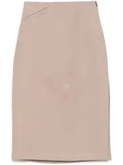 [Fendi] Fendi-Gonna Longuette In Lino Cerato-Donna 42 IT