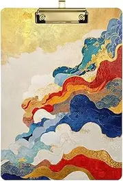 Colorful Abstract Lines clipboard case Handle Waterproof for Nurses Home Contractor Size 9 x 12