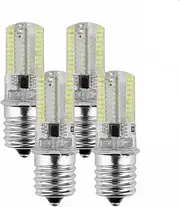 220V E17 LED Bulb Microwave Oven Light Dimmable 4W Natural White 6000K Lights (White-4pcs)