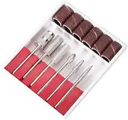 SODIAL 6Pcs Nail Bits Set Sanding Band For Electric Nail File/Drill