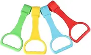 Vctitil 4 Pieces Crib Hook Baby Plastic Pull Ring Creative Teaching Stroller to Assist Standing(Red/Yellow/Blue/Green)