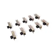 10x SS-24E04 PCB 10 Pin 4 Position 2P4T DP4T Mini Vertical Slide Switch