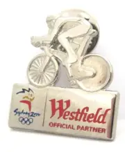 WESTFIELD SILVER BIKE RIDER SYDNEY OLYMPIC GAMES 2000 PIN BADGE COLLECT #157