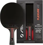 STIGA Flexure V2 Table Tennis Bat - 5 Star Table Tennis Wood ITTF Approved STAR5 Surface Ergonomic Grip - for Offensive Players
