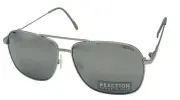 Kenneth Cole Reaction Mens Sunglass Silver Metal Square Aviator, KC1371. 9C