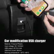 12/24V Single USB Car Charger Socket 5V 2.4A Power Square Adapter Shapes 2025