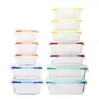 Imperial Home 24 pcs. Glass Meal Prep Storage Container Set W/ Snap Locking Lid