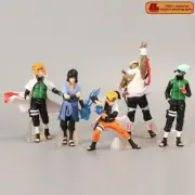 Anime Ninja Shippuden Killer Bee Kakashi Minato Sasuke 6Pcs Set Figure Toy Gifts