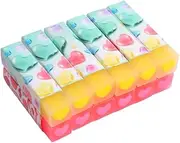 HOODANCOS Valentine Eraser Set 12pcs Cube Erasers for Boys and Girls Pencil Eraser Writing Tools Random Color