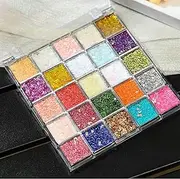 25 Colors Glitter Shimmer Eyeshadow Palette, Highly Pigmented Vibrant Shades, Sparkle Gel for Eyes, Lips & Face, Professional Makeup