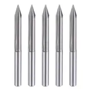 5pcs CNC V Bit 30 Degree 1/8" Shank 0.3mm Tip Engraving V Bits Chamfer End Mill