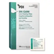 PDI-See Clear-Lens Cleaning Wipes, White, 2 Packs of 120 each