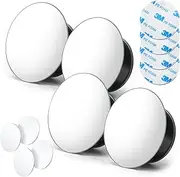EssenceNest 4 Pack Blind Spot Mirrors for Cars, HD Frameless Convex Mirrors with Pre-Applied Adhesive Pads, 360° Adjustable Universal Fit for Trucks, SUVs, Sedans (2" Round, Dia 50mm)