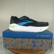 Brooks Ghost Max Black Atomic Blue Jasmine Running Shoes Men’s Size 11.5