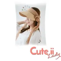 在飛比找momo購物網優惠-【Cute ii Lady】時尚花朵造型兩用遮陽空頂帽 可折