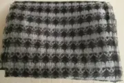 SKULLS SHOWER CURTAIN Black & White Shimmering Sheer NWOT