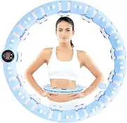 Jirmerp Hula Hoop Adult, Smart Fitness Hoop Fitness Hoop with Counter Hula Hoop Adjustable Weight Loss and Massage