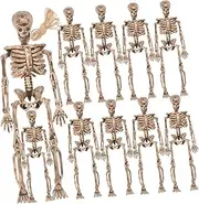 Amosfun Mini Skeleton Halloween Landscape Prop Plastic Skeleton Figurines Decorations