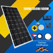 12V 200W 300W 400W Solar Panel Mono Home Caravan Camping Charging 30A Controller