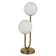 Eterna 2Light Table Lamp Antique Gold Opal | Telbix Lighting