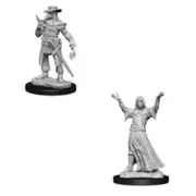 Wizkids Unpainted Miniatures - Deep Cuts - Plague Doctor and Cultist