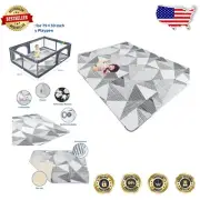 Foldable Baby Play Mat for 79x59 Inch Playpen - Easy Clean Kids Crawling Rug