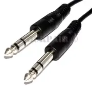 3ft STEREO TRS 1/4" to 6.3mm BALANCED AUDIO PA DJ GUITAR AMP PATCH CABLE CORD