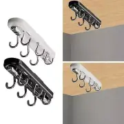 Under Shelf Hanging Hook 360 Degree Rotation Under Cabinet Hook for Home
