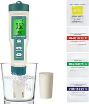 Naxifly Digital Water Quality Tester 8 in 1, PH/TDS/EC/ORP/S.G/H2/SALT/TEMP Tester, Portable Water Tester for Drinking Water/Swimming Pool/Spa/Laboratory/Aquarium