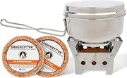 Portable Emergency Cook Kit. Multi-Fuel Stove, Stainless Steel Pot, Fuel, and Food - Perfect for Survival Kits & Emergency Preparedness by QuickStove