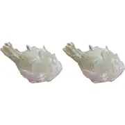 2PK LVD Poly Resin Artichoke Decoration Sculpture Large 19.5x11cm