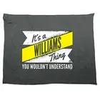 Williams V2 Surname Thing - Novelty Tea Towel cleaning cloth Dish Kitchen Gift