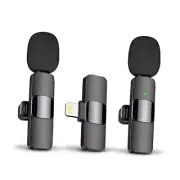 Professional Wireless Lavalier Lapel Microphone for iPhone, iPad - Black