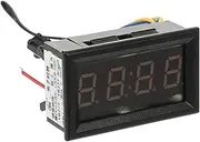 NOLITOY Car Dashboard Digital Clock with Temperature Voltage Display LED Night Display for Vehicles